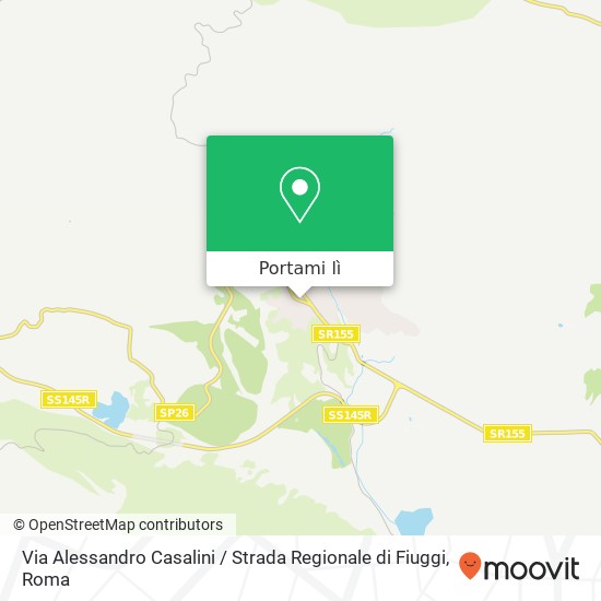 Mappa Via Alessandro Casalini / Strada Regionale di Fiuggi