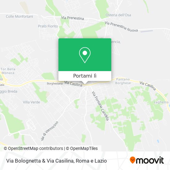 Mappa Via Bolognetta & Via Casilina