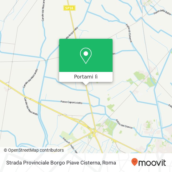 Mappa Strada Provinciale Borgo Piave Cisterna