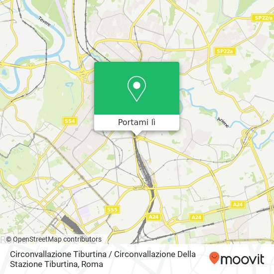 Mappa Circonvallazione Tiburtina / Circonvallazione Della Stazione Tiburtina