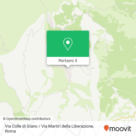 Mappa Via Colle di Giano / Via Martiri della Liberazione