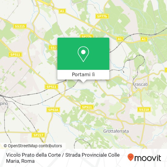 Mappa Vicolo Prato della Corte / Strada Provinciale Colle Maria