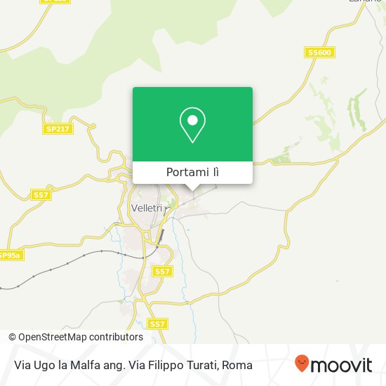 Mappa Via Ugo la Malfa ang. Via Filippo Turati