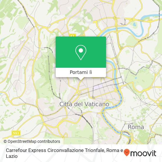 Mappa Carrefour Express Circonvallazione Trionfale