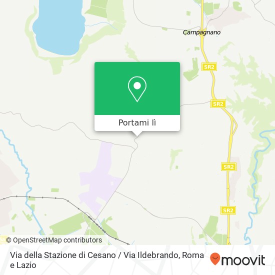 Mappa Via della Stazione di Cesano / Via Ildebrando