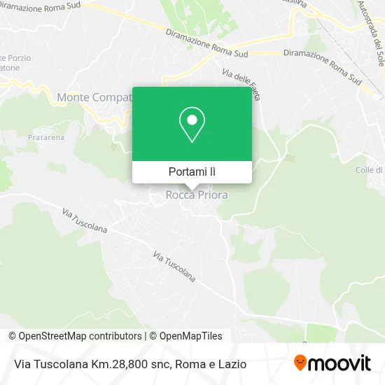 Mappa Via Tuscolana Km.28,800 snc