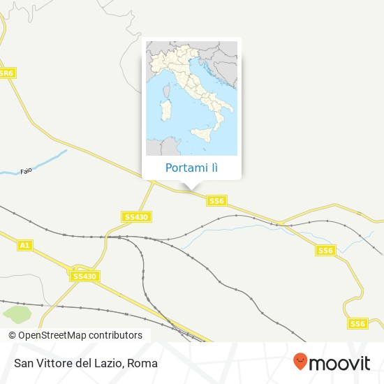 Mappa San Vittore del Lazio