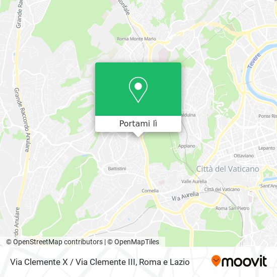 Mappa Via Clemente X / Via Clemente III