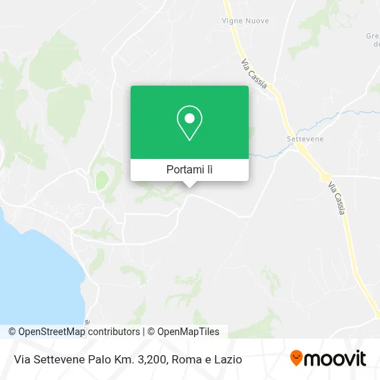 Mappa Via Settevene Palo Km. 3,200
