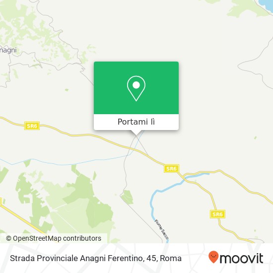 Mappa Strada Provinciale Anagni Ferentino, 45