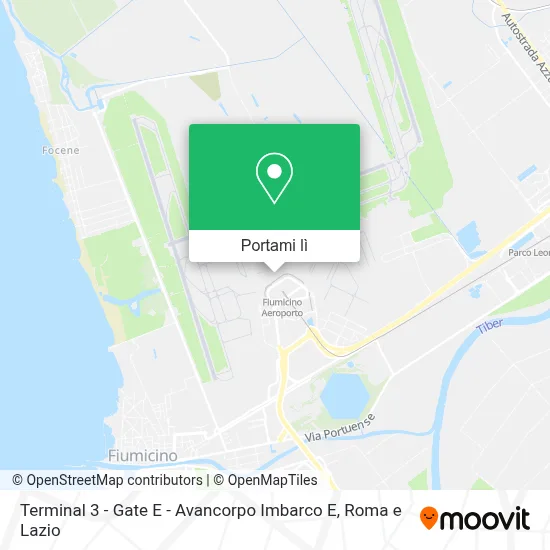 Mappa Terminal 3 - Gate E - Avancorpo Imbarco E
