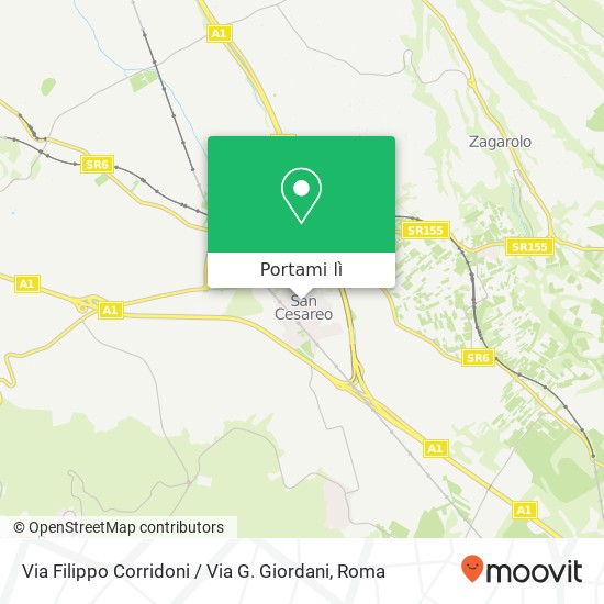 Mappa Via Filippo Corridoni / Via G. Giordani
