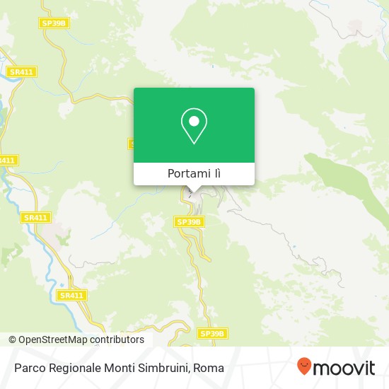 Mappa Parco Regionale Monti Simbruini
