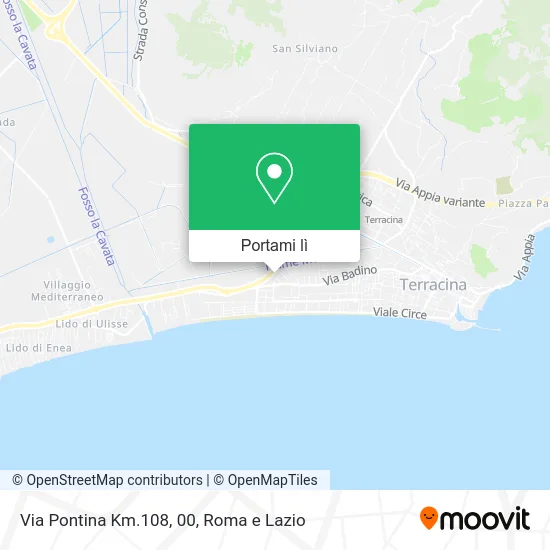 Mappa Via Pontina Km.108, 00