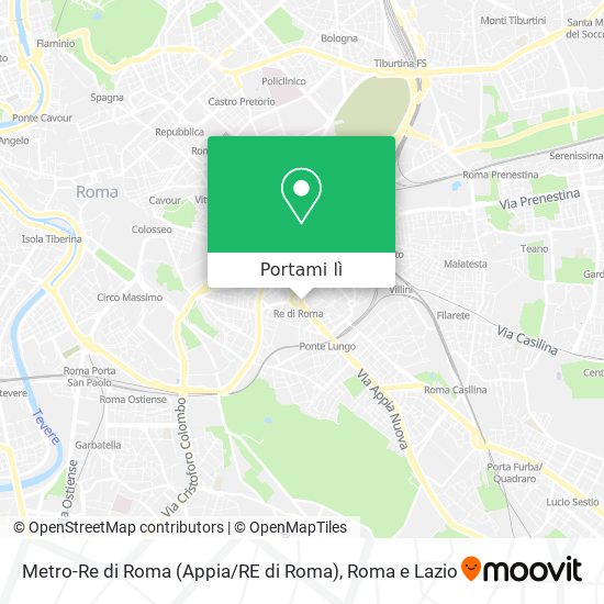 Mappa Metro-Re di Roma (Appia / RE di Roma)