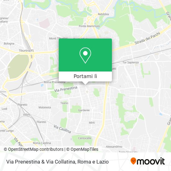 Mappa Via Prenestina & Via Collatina
