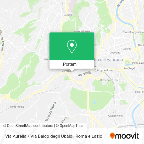 Mappa Via Aurelia / Via Baldo degli Ubaldi
