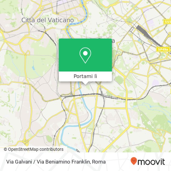 Mappa Via Galvani / Via Beniamino Franklin