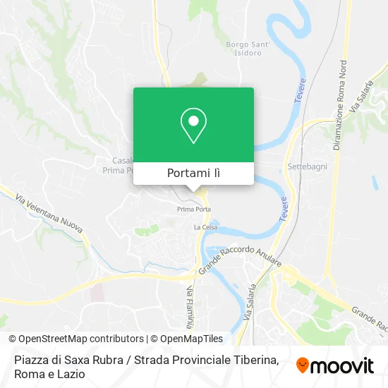 Mappa Piazza di Saxa Rubra / Strada Provinciale Tiberina