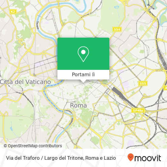 Mappa Via del Traforo / Largo del Tritone