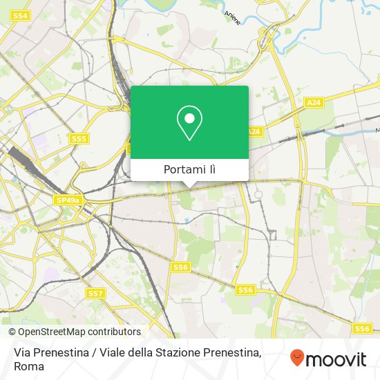 Mappa Via Prenestina / Viale della Stazione Prenestina