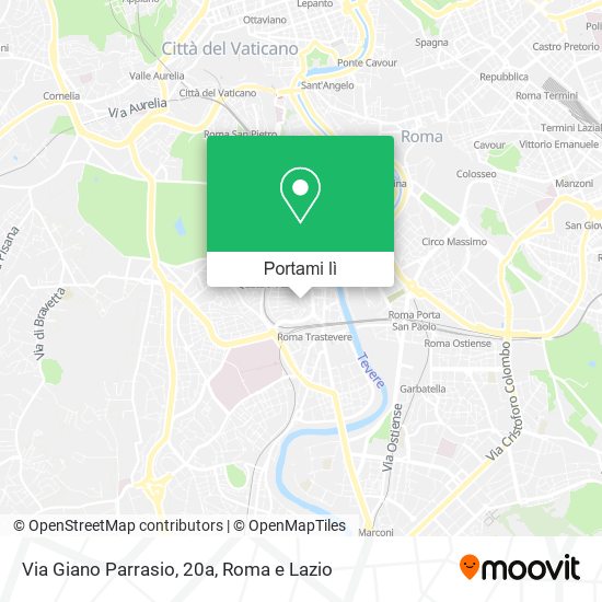 Mappa Via Giano Parrasio, 20a