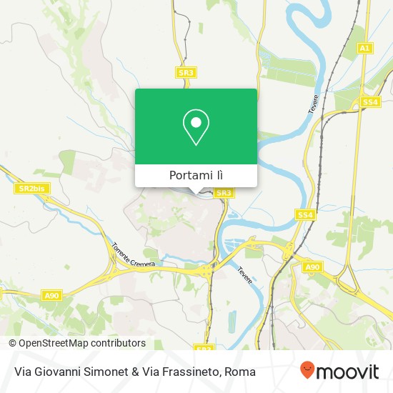 Mappa Via Giovanni Simonet & Via Frassineto
