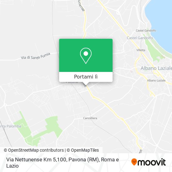 Mappa Via Nettunense Km 5,100, Pavona (RM)