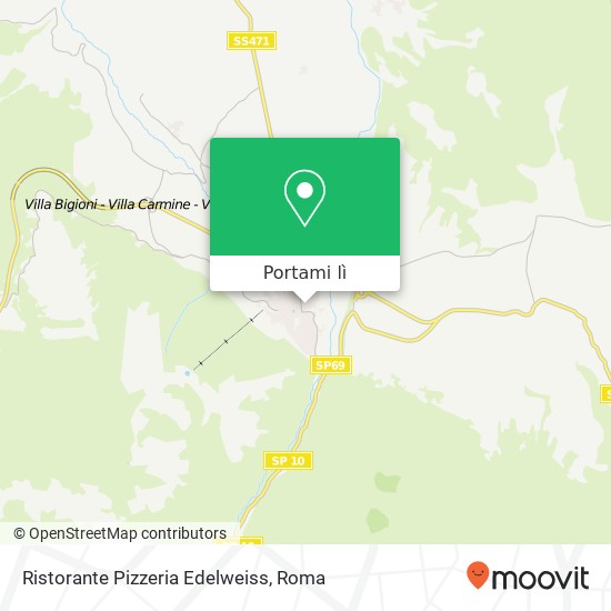 Mappa Ristorante Pizzeria Edelweiss