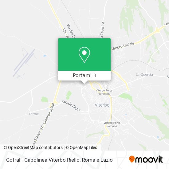 Mappa Cotral - Capolinea Viterbo Riello