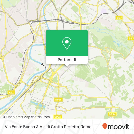 Mappa Via Fonte Buono & Via di Grotta Perfetta