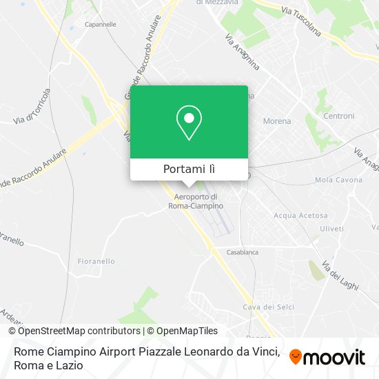 Mappa Rome Ciampino Airport Piazzale Leonardo da Vinci