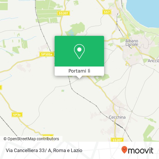 Mappa Via Cancelliera 33/ A