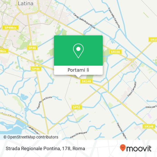 Mappa Strada Regionale Pontina, 178