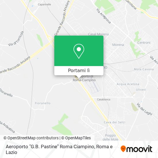 Mappa Aeroporto "G.B. Pastine" Roma Ciampino