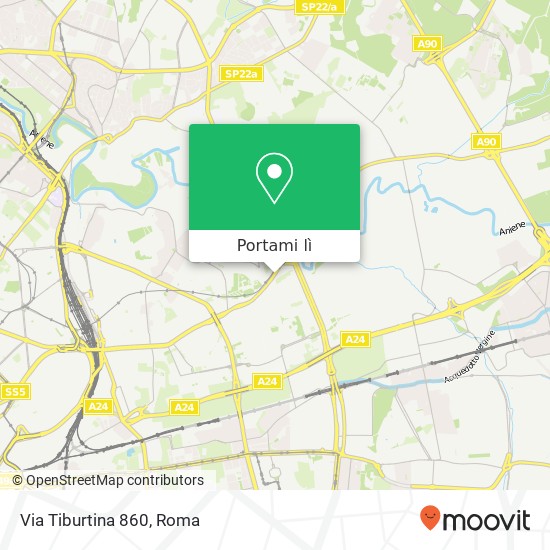 Mappa Via Tiburtina  860