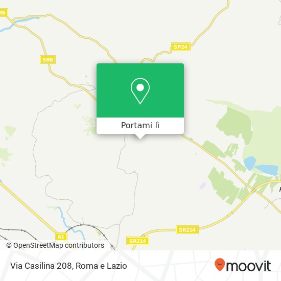 Mappa Via Casilina  208
