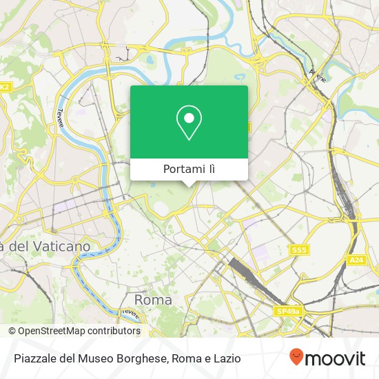 Mappa Piazzale del Museo Borghese