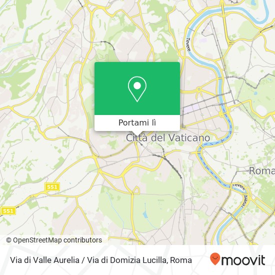 Mappa Via di Valle Aurelia / Via di Domizia Lucilla