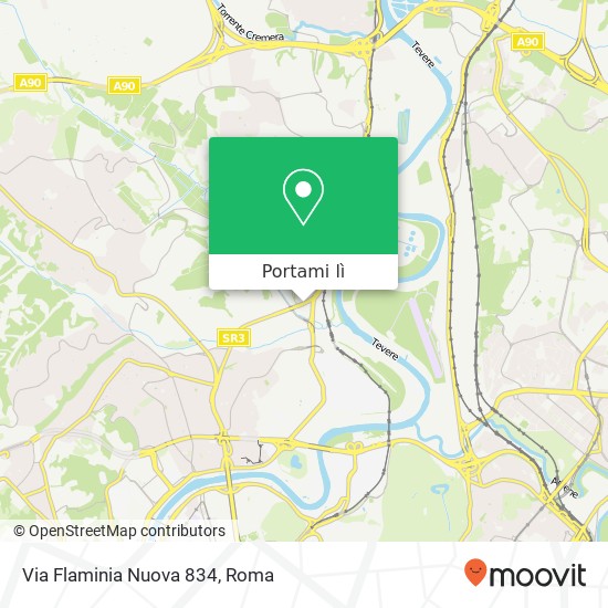 Mappa Via Flaminia Nuova  834