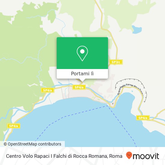 Mappa Centro Volo Rapaci I Falchi di Rocca Romana