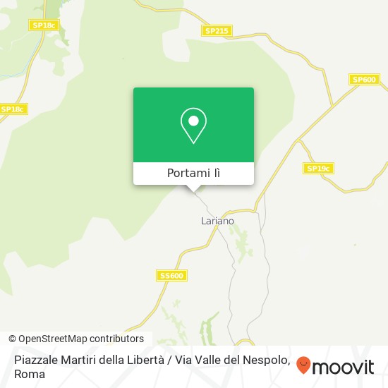 Mappa Piazzale Martiri della Libertà / Via Valle del Nespolo