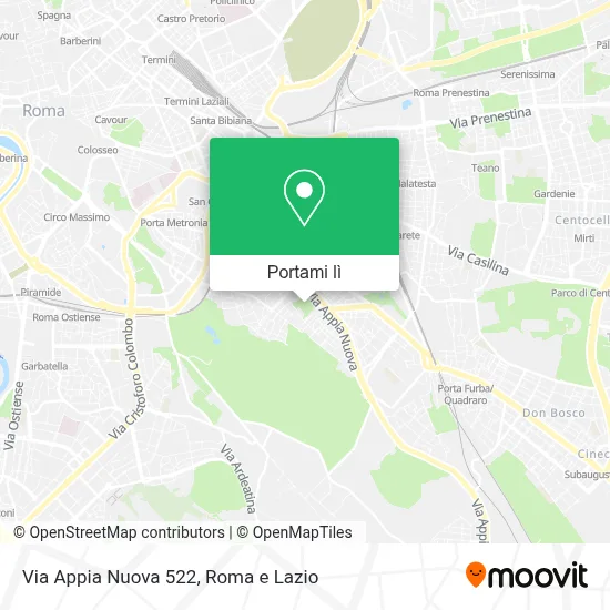 Mappa Via Appia Nuova  522