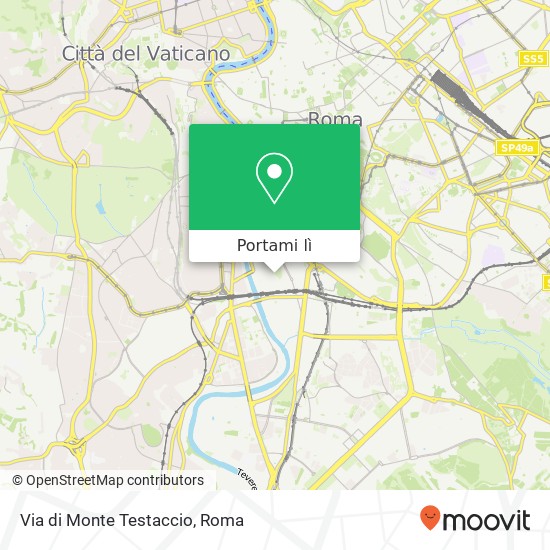 Mappa Via di Monte Testaccio