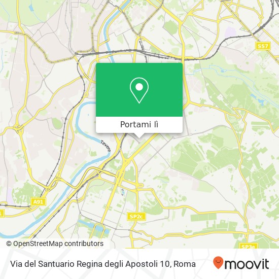 Mappa Via del Santuario Regina degli Apostoli  10