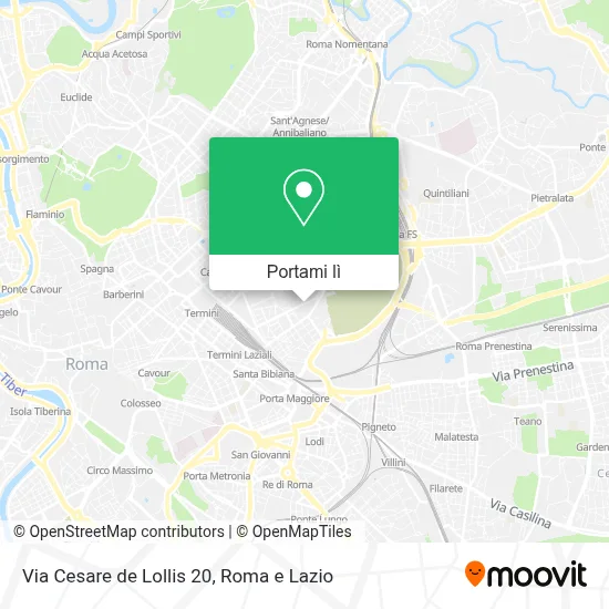 Mappa Via Cesare de Lollis  20