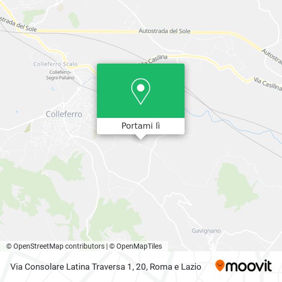 Mappa Via Consolare Latina Traversa 1, 20