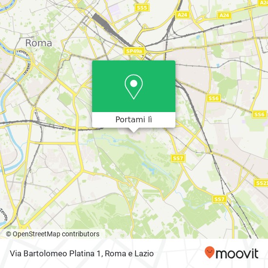 Mappa Via Bartolomeo Platina  1