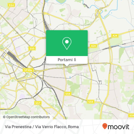 Mappa Via Prenestina / Via Verrio Flacco