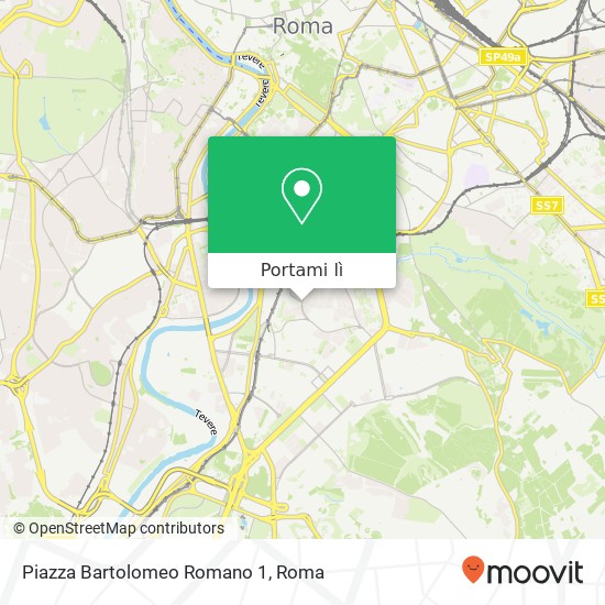 Mappa Piazza Bartolomeo Romano  1